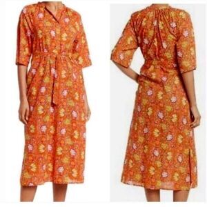 dRA Los Angeles Floral Print Midi Dress Size Small